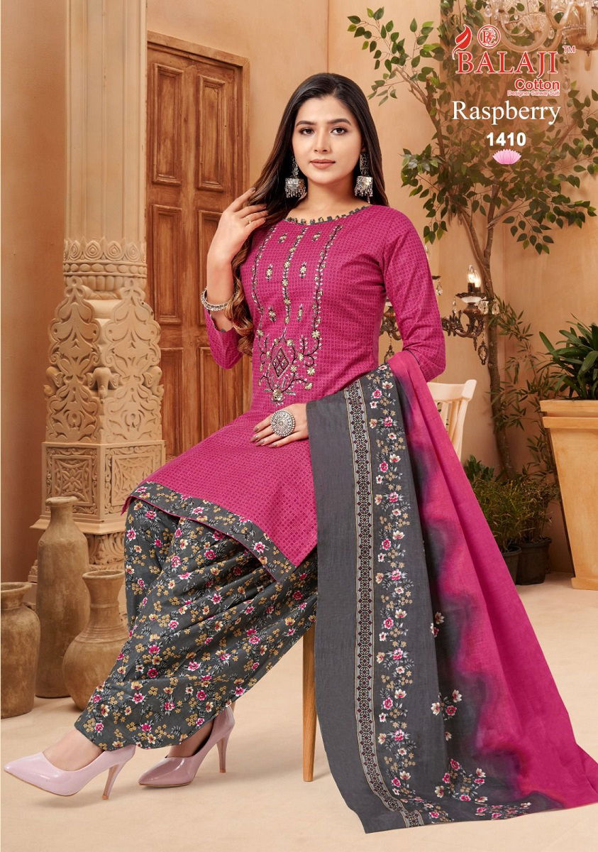 Balaji Rasberry Vol 14 Embroidery Cotton Dress Material Catalog
